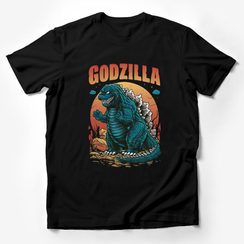 Vintage Godzilla Graphic T-Shirt, Retro Monster Movie Fan Tee, Cool Pop Culture Apparel, Unisex Shirt Design Male T-Shirt