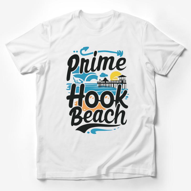 Prime Hook Beach Graphic T-Shirt, Summer Sun Vacation Tee, Casual Coastal Apparel, Unisex Ocean Sunset T-Shirt Male T-Shirt