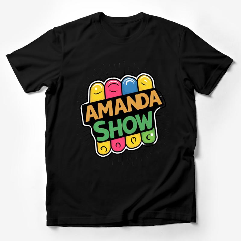 Colorful Retro Style Amanda Show Inspired T-Shirt, Unisex Vintage Graphic Tee, 90s Nostalgia Television Fan Shirt Male T-Shirt