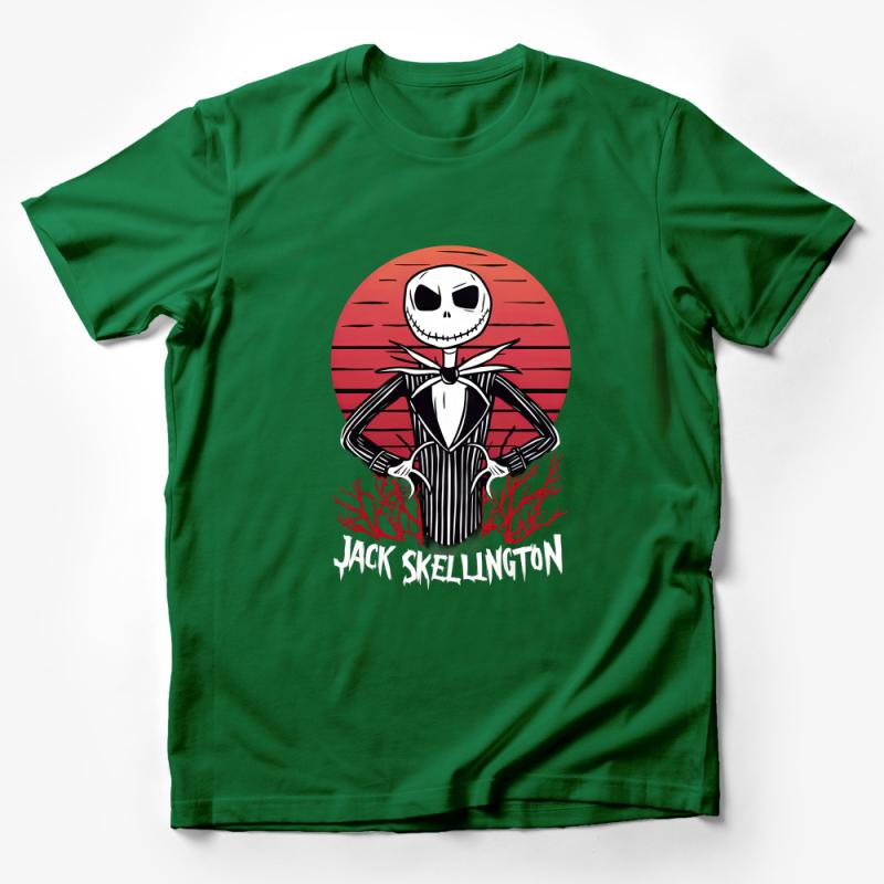 Jack Skellington T-Shirt, Nightmare Before Christmas Fans, Gothic Unisex Tee, Halloween Spooky Apparel, Tim Burton Inspired Shirt Male T-Shirt