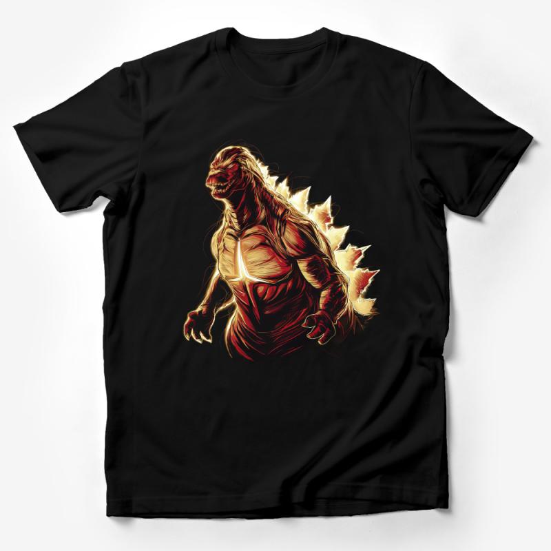 Godzilla-Inspired Monster Graphic Tee, Unisex T-Shirt, Fan Art Apparel, Creature Design, Comfortable Casual Wear, Unique Gift Idea Male T-Shirt