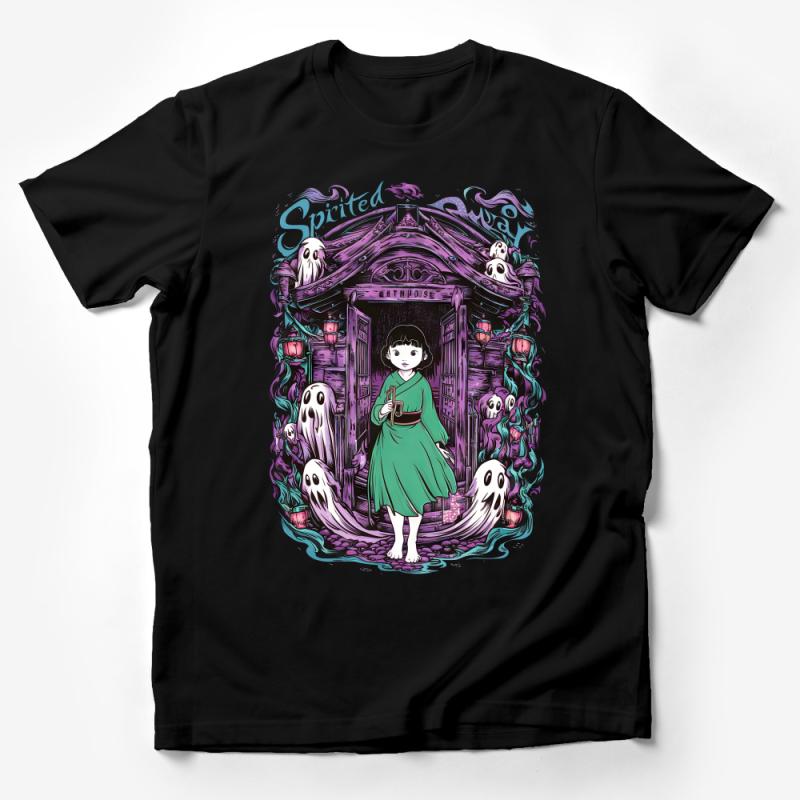 Anime-Inspired Spirited Away Bathhouse Scene T-Shirt, Unisex Graphic Tee, Manga Fan Gift Male T-Shirt