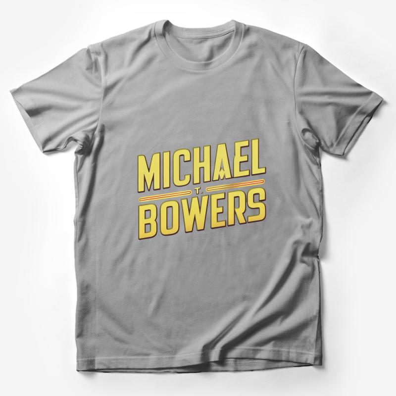 Vintage-Inspired Michael T. Bowers Graphic Tee, Retro Design Unisex T-Shirt, Casual Fashion Streetwear Male T-Shirt