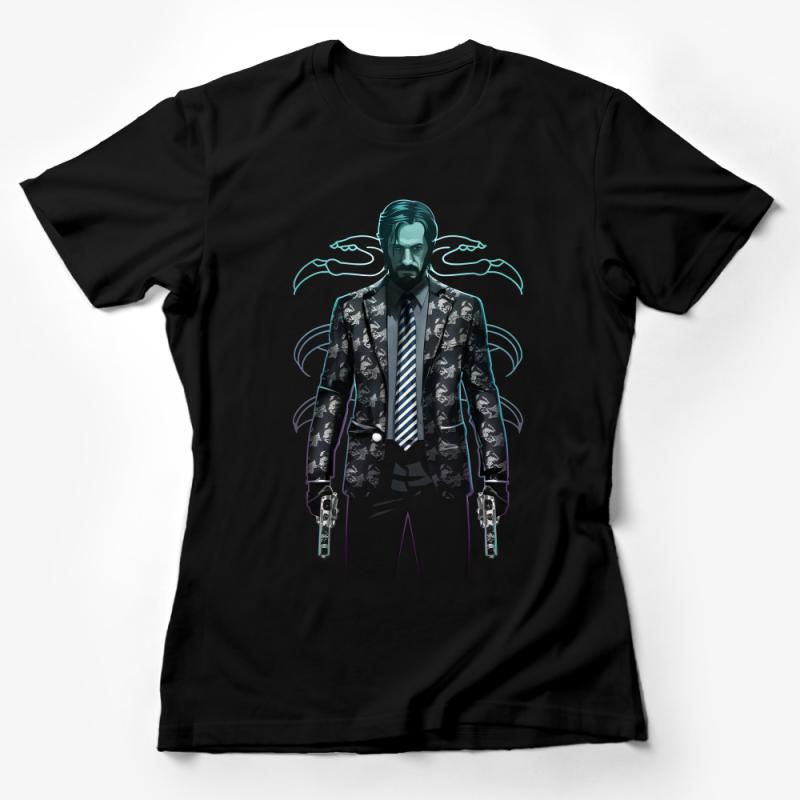 Stylish Action Hero Graphic Tee, Cool Film Character Shirt, Men's Fashion T-shirt, Unique Illustration Female T-Shirt