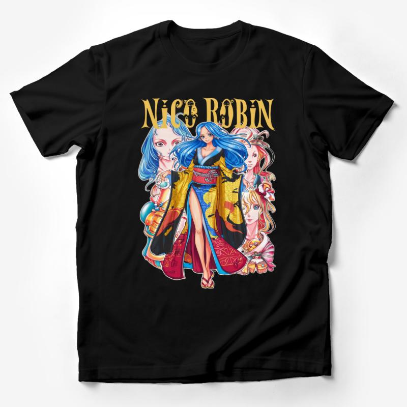 Anime Character Nico Robin T-Shirt, Colorful Manga Art Tee, Women's Fashion Top, Unique Cosplay Shirt, Casual Wear, Gift for Fans Male T-Shirt