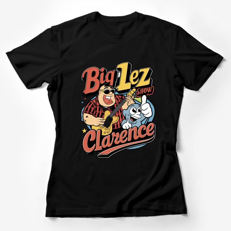 Big Lez Show Clarence Graphic T-Shirt, Fun Cartoon Character Tee, Casual Unisex Shirt, Bold Colorful Apparel, Trendy Top for Fans Female T-Shirt