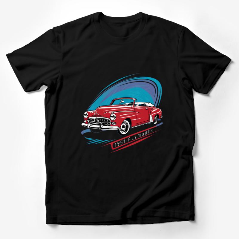 Vintage Car T-Shirt, Classic 1951 Plymouth Tee, Retro Automobile Enthusiast Gift, Collector Car Graphic Shirt, Unique Men's Fashion Top Male T-Shirt