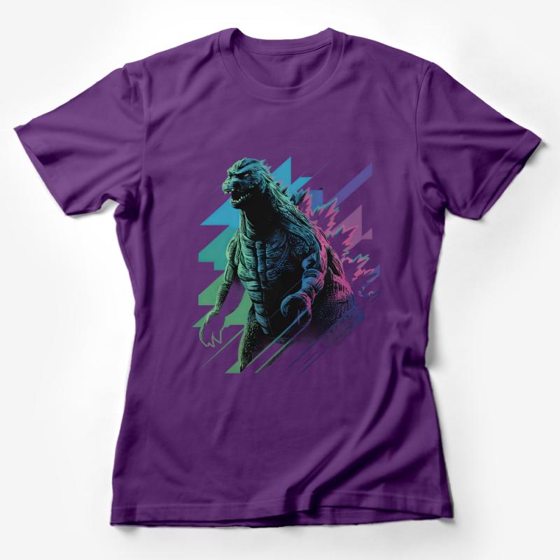 Vintage Monster Graphic Tee, Retro Style Dinosaur Shirt, Urban Streetwear, Unique Illustration T-Shirt, Unisex Fashion Top, Cool Gift Idea Female T-Shirt