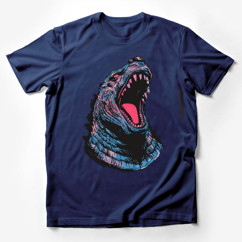 Dinosaur Roar T-Shirt, Vibrant Graphic Tee, Prehistoric Animal Lover, Jurassic Style Apparel, Unisex Cotton Shirt, Gift for Dino Fans Male T-Shirt