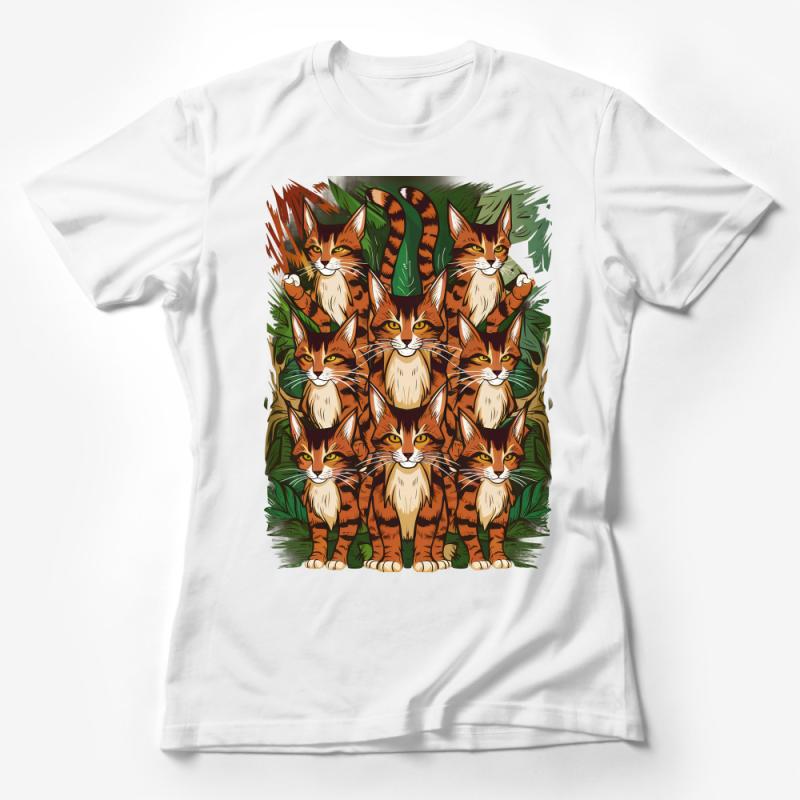 Unique Cat Totem Graphic Tee, Unisex T-Shirt, Animal Lover Gift, Casual Wear, Nature Inspired Design, All Sizes Female T-Shirt