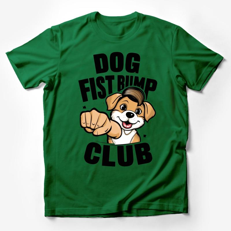 Cute Dog Fist Bump Club T-Shirt, Funny Cartoon Puppy Tee, Pet Lovers Casual Shirt, Graphic Doggo Top, Unisex Clothing Gift Male T-Shirt