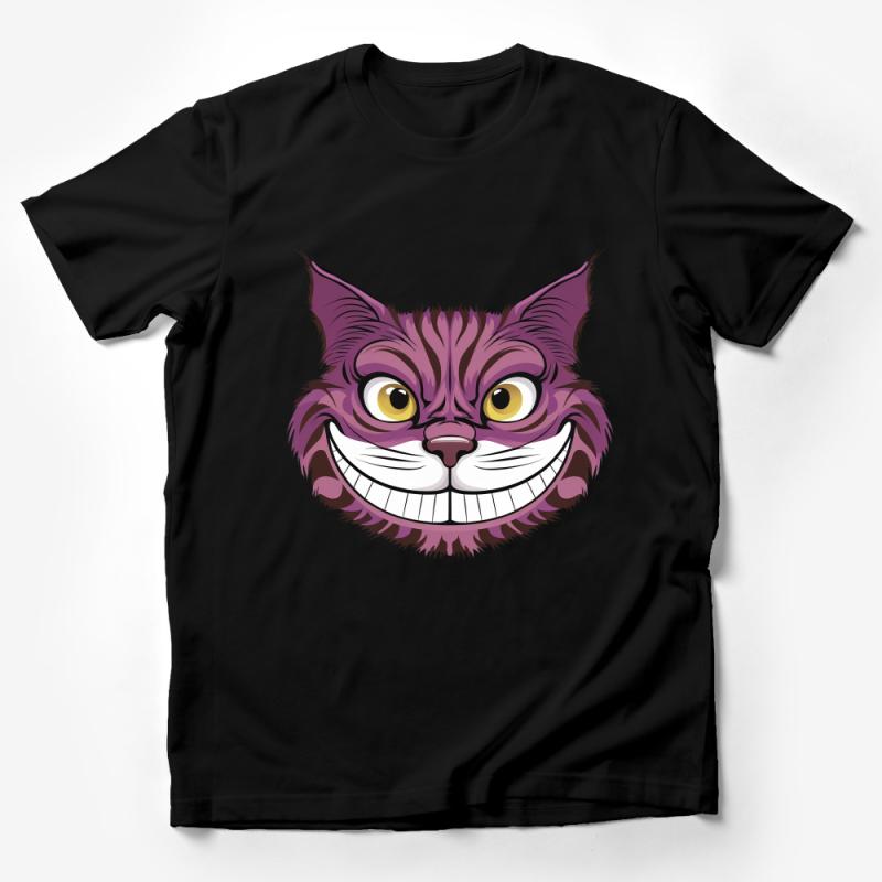 Whimsical Cheshire Cat Inspired T-Shirt, Alice in Wonderland Theme, Unisex Tee, Casual Graphic Shirt, Unique Gift for Cat Lovers Male T-Shirt