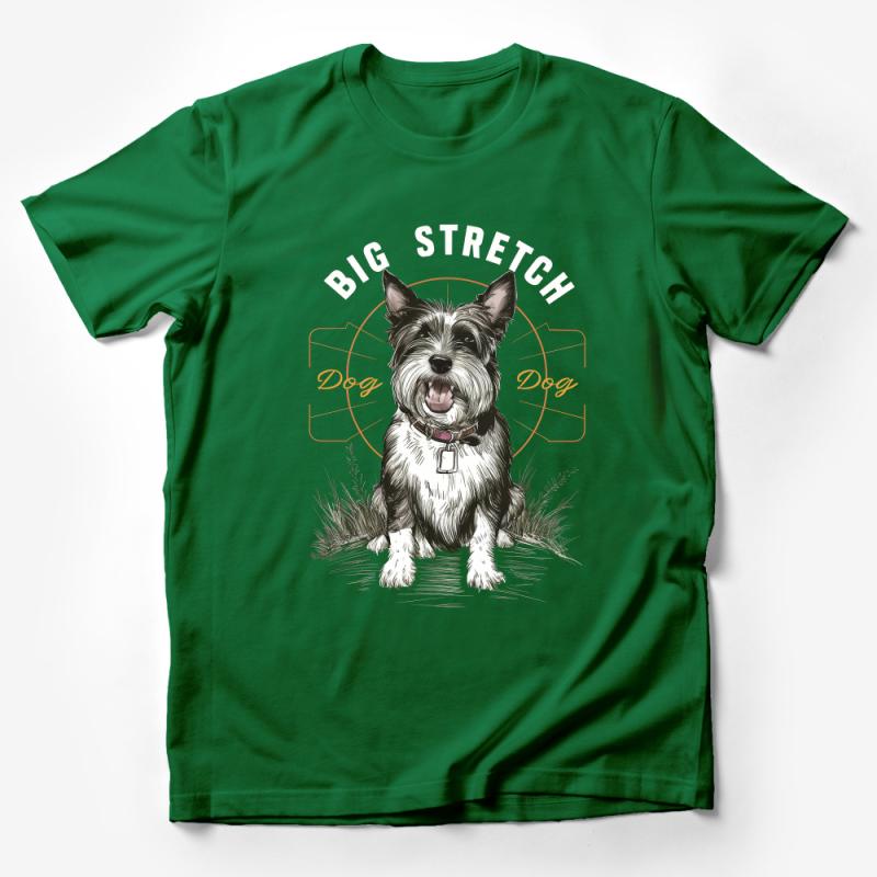 Cute Scottish Terrier Stretch T-Shirt, Dog Lover Graphic Tee, Pet Owner Gift, Unisex Animal Shirt Design Male T-Shirt