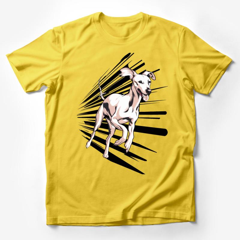 Whippet Dog T-Shirt, Speedy Pup Graphic Tee, Animal Lover Casual Shirt, Pet Owner Gift, Unisex Cotton Top, Canine Illustration Apparel Male T-Shirt