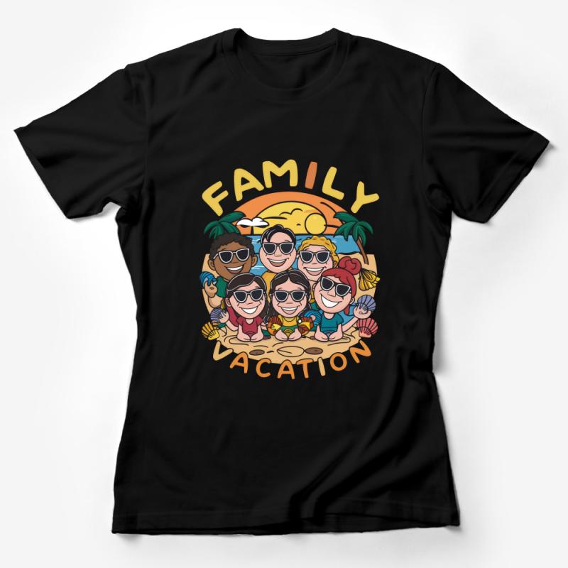 Tropical Family Vacation T-Shirt, Beach Holiday Group Apparel, Sunny Trip Matching Tees, Custom Summer Getaway Outfits Female T-Shirt