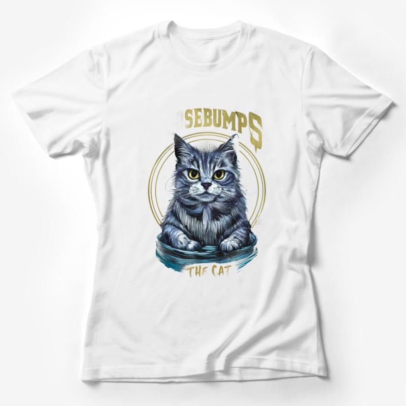 Unique Whimsical Cat T-Shirt, Fun Feline Art Tee, Casual Cat Lover Graphic Shirt, Cool Pet Owner Gift, Unisex Clothing Female T-Shirt