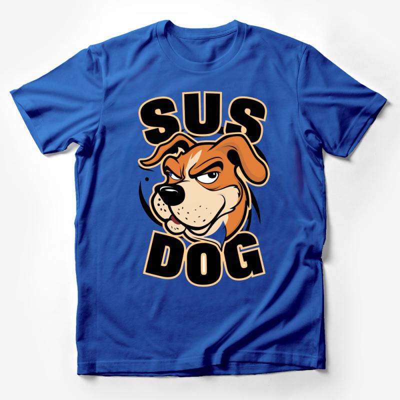 Sassy Cartoon Dog T-Shirt, Funny Animal Graphic Tee, Unisex Casual Shirt for Dog Lovers Male T-Shirt