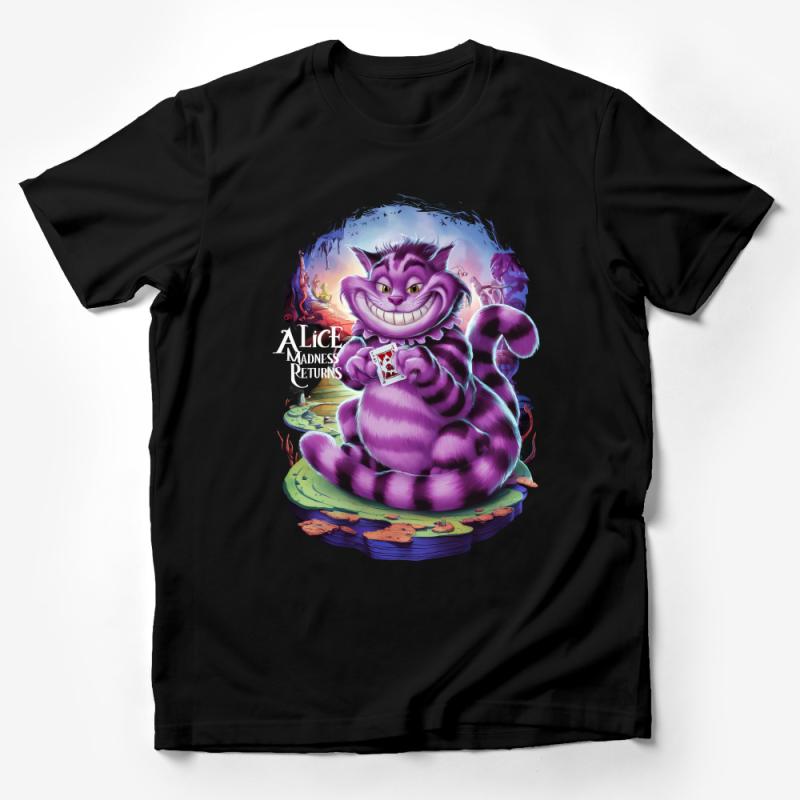 Cheshire Cat T-Shirt, Alice in Wonderland Inspired Tee, Fantasy Character Shirt, Unisex Adult Clothing Male T-Shirt