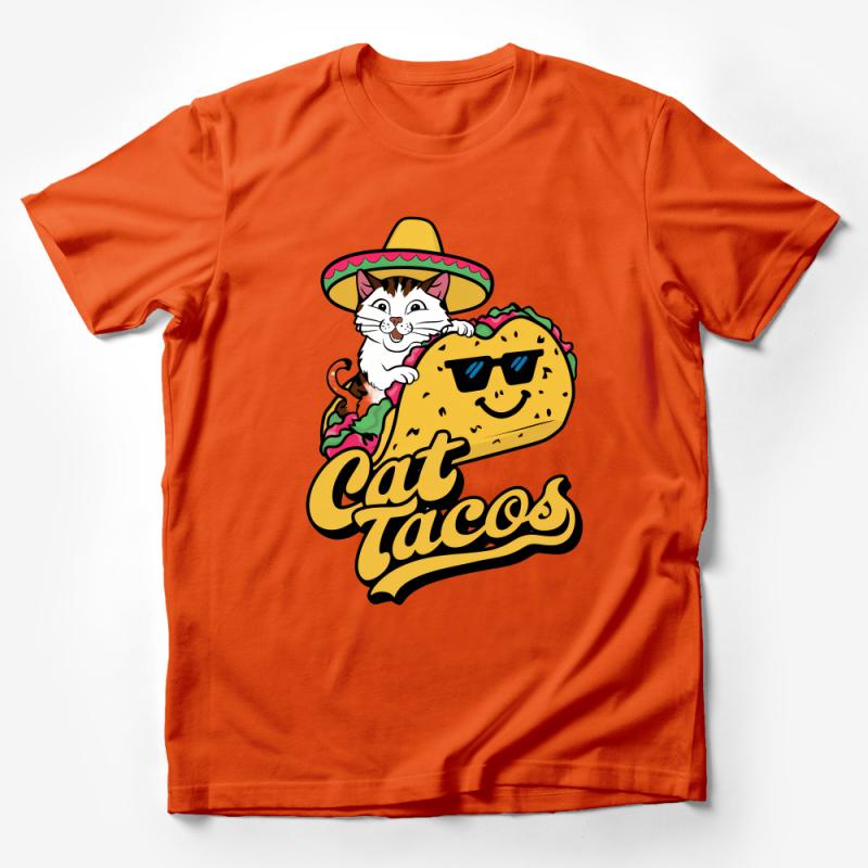 Funny Cat Taco T-Shirt, Cute Kitten in Sombrero, Foodie Gift, Mexican Cuisine Lover Tee, Quirky Animal Shirt, Unisex Graphic Tee Male T-Shirt