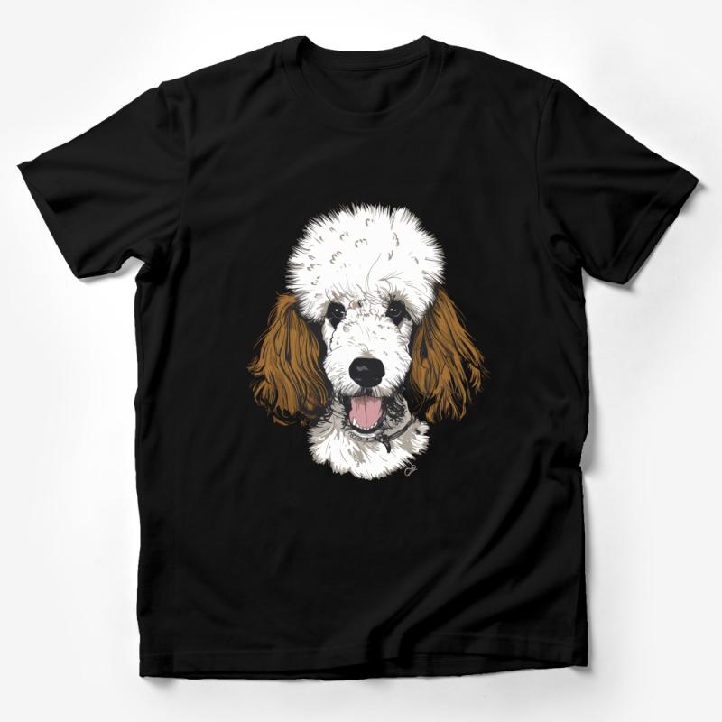 Cute Cockapoo Puppy Graphic Tee, Dog Lover T-Shirt, Unisex Animal Print Clothing, Casual Pet Owner Gift Male T-Shirt