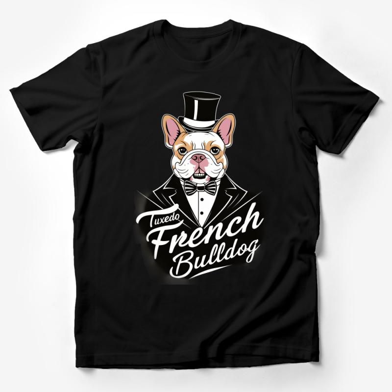 French Bulldog T-Shirt, Cute Dog in Tuxedo, Funny Animal Tee, Pet Lover Gift, Unique Graphic Shirt, Unisex and Women's Sizes Male T-Shirt