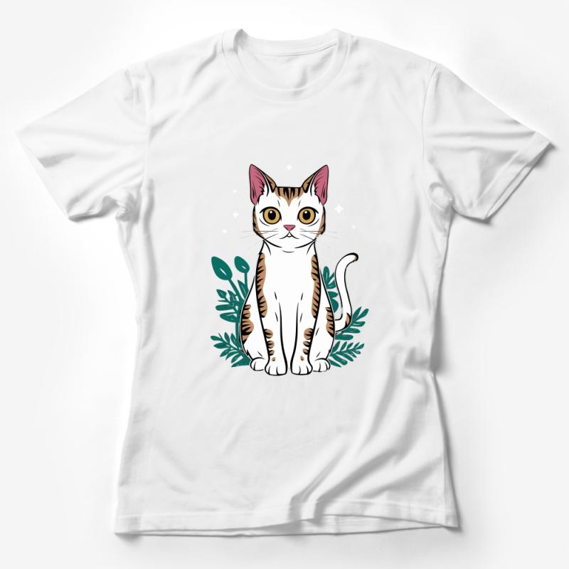 Cute Tabby Cat T-Shirt, Graphic Tee for Cat Lovers, Unisex Casual Cat Illustration Shirt, Gift for Pet Owners, Animal Lover Apparel Female T-Shirt