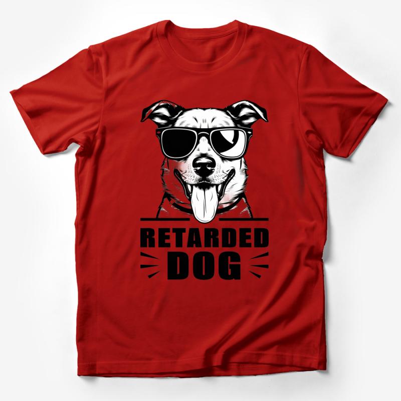 Stylish Cool Dog With Sunglasses Graphic T-Shirt, Black and White Tee Male T-Shirt