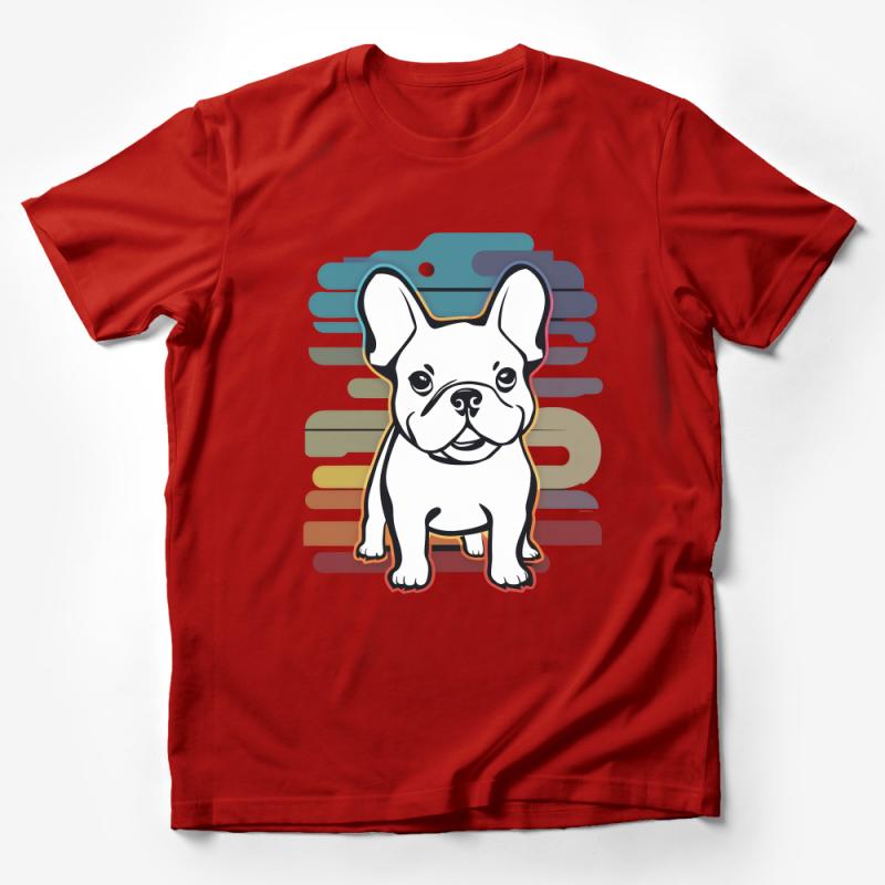 Vibrant French Bulldog Graphic Tee, Colorful Pet Lover Shirt, Casual Canine Illustration T-Shirt, Unisex Dog Art Top Male T-Shirt