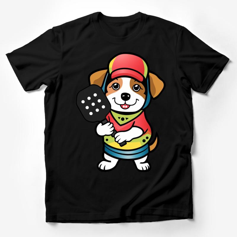 Cute Dog Chef Cartoon T-Shirt, Colorful Puppy Cooking Tee, Kitchen Animal Lover Gift, Casual Unisex Shirt for All Ages Male T-Shirt