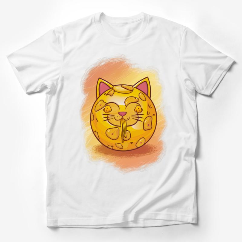 Cute Cat Doughnut T-Shirt, Whimsical Foodie Cat Tee, Unisex Kawaii Donut Shirt, Gift for Cat Lovers, Comfy Casual Graphic Tee Male T-Shirt