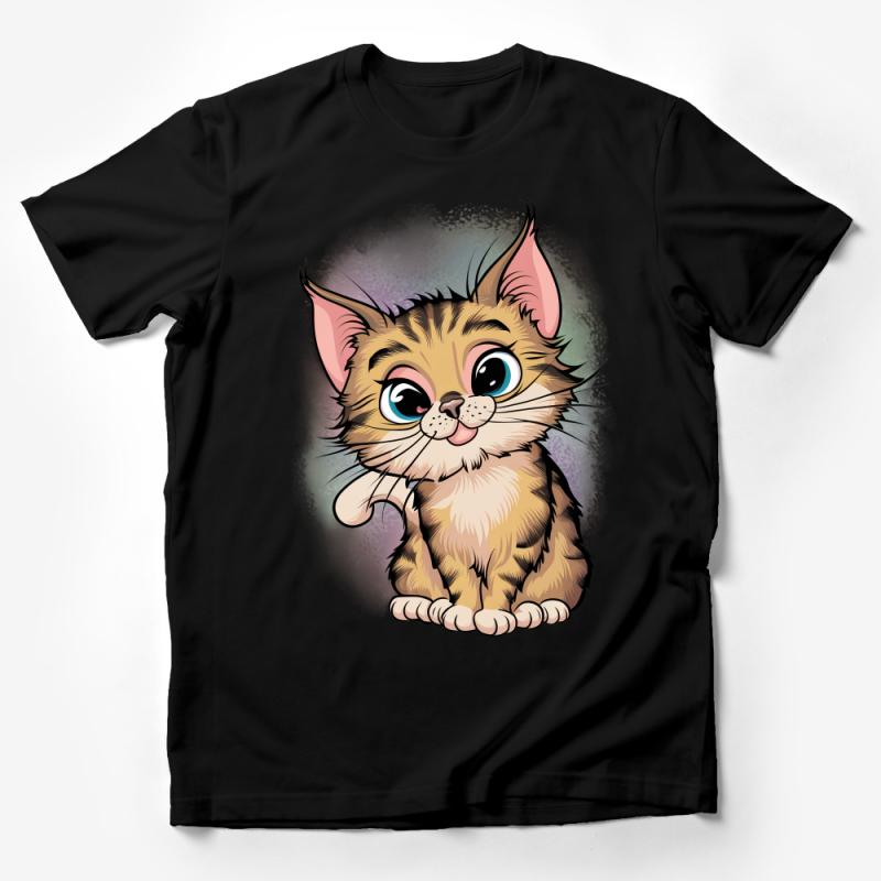 Cute Cartoon Cat T-Shirt, Whimsical Kitten Tee, Animal Lover Gift, Casual Unisex Shirt Male T-Shirt