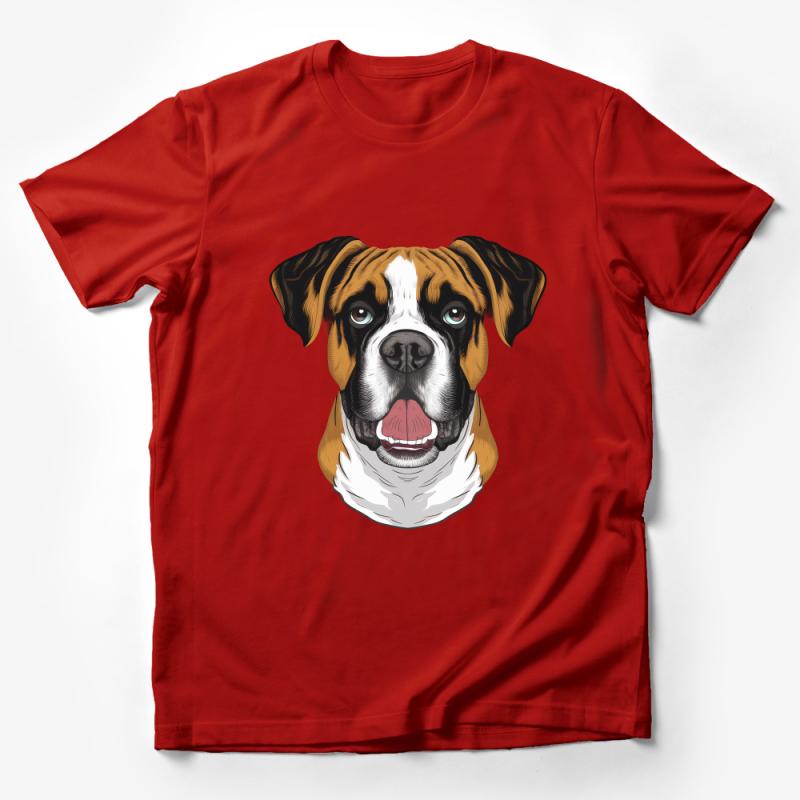 Boxer Dog T-Shirt, Cute Boxer Face Tee, Dog Lover Gift, Unisex Boxer Breed Shirt, Animal Graphic Top, Pet Owner Apparel, Casual Wear Male T-Shirt