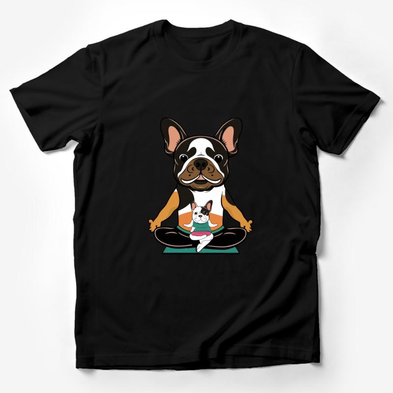 Yoga Dog T-Shirt, Cute French Bulldog Meditating, Animal Lover Tee, Zen Canine Graphic Shirt, Pet Owner Gift, Funny Yoga Top, Unisex Tee Male T-Shirt