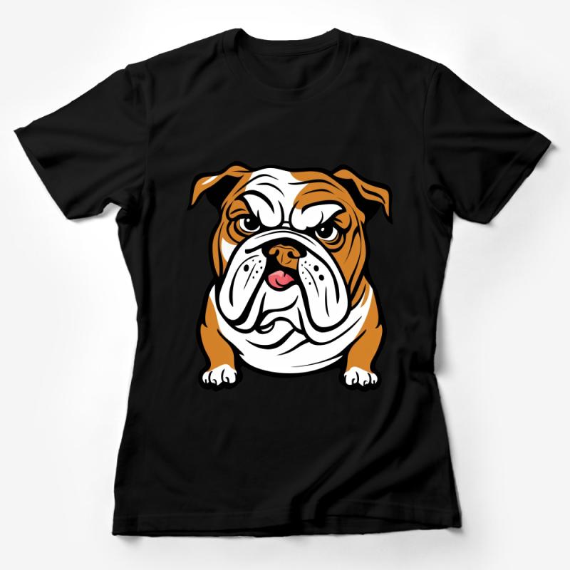 Bulldog Graphic Tee, Dog Lover T-Shirt, Unisex Adult Cotton Shirt, Casual Canine Design, Pet Owner Gift, Trendy Animal Print Top Female T-Shirt