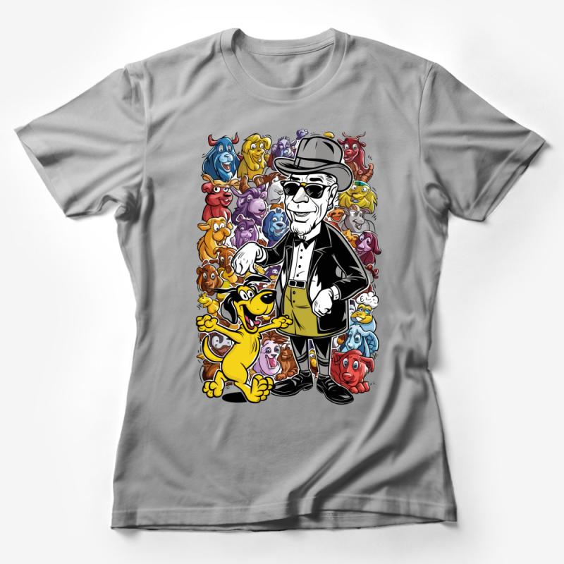 Colorful Cartoon Characters T-Shirt, Unisex Tee with Vibrant Print, Fun Pop Culture Apparel, Collectible Fashion Item Female T-Shirt