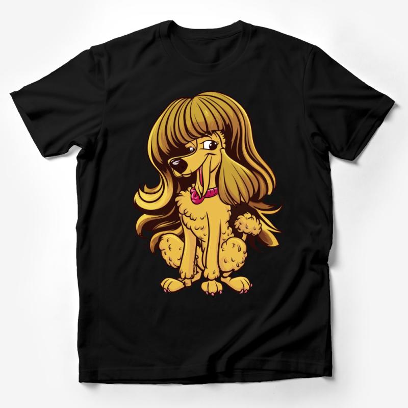 Cartoon Poodle T-Shirt, Cute Dog Lover Tee, Funny Animal Graphic Shirt for Women Men Kids Male T-Shirt