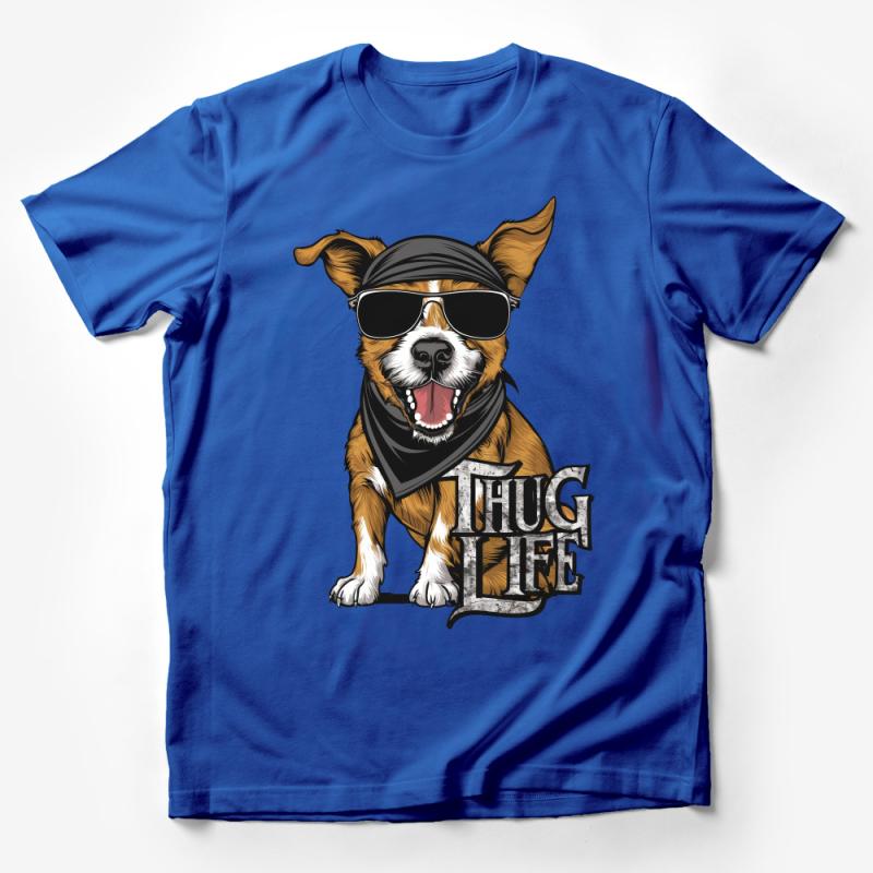 Cool Thug Life Dog T-Shirt, Hip Hop Canine Tee, Urban Pup Fashion, Street Style Dog Shirt, Unisex Graphic Top, Pet Lover Gift Male T-Shirt