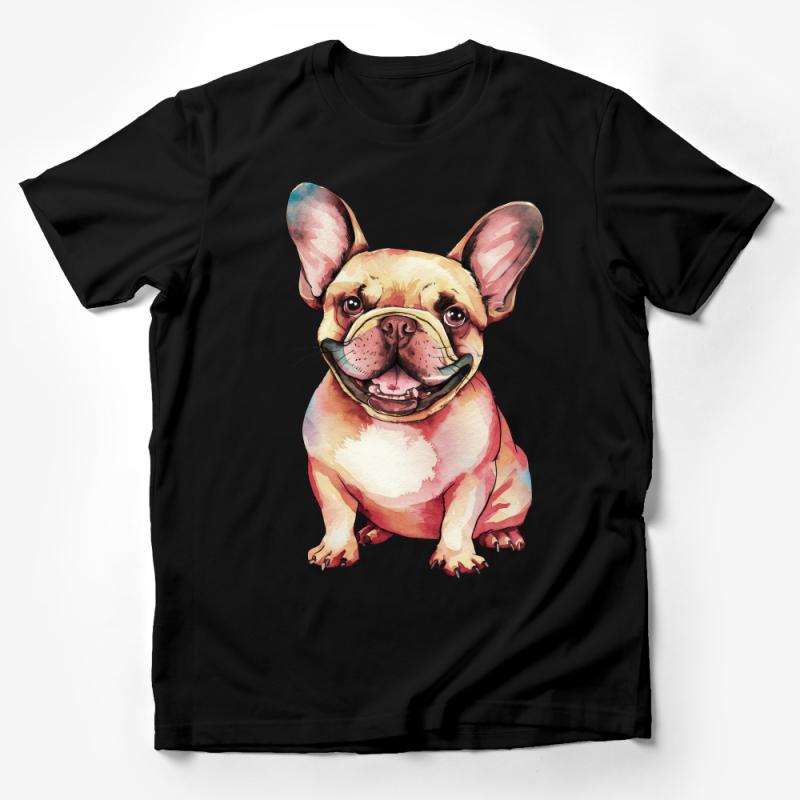 French Bulldog T-Shirt, Cute Dog Illustration, Watercolor Pet Art, Animal Lover Gift, Unisex Tee Male T-Shirt