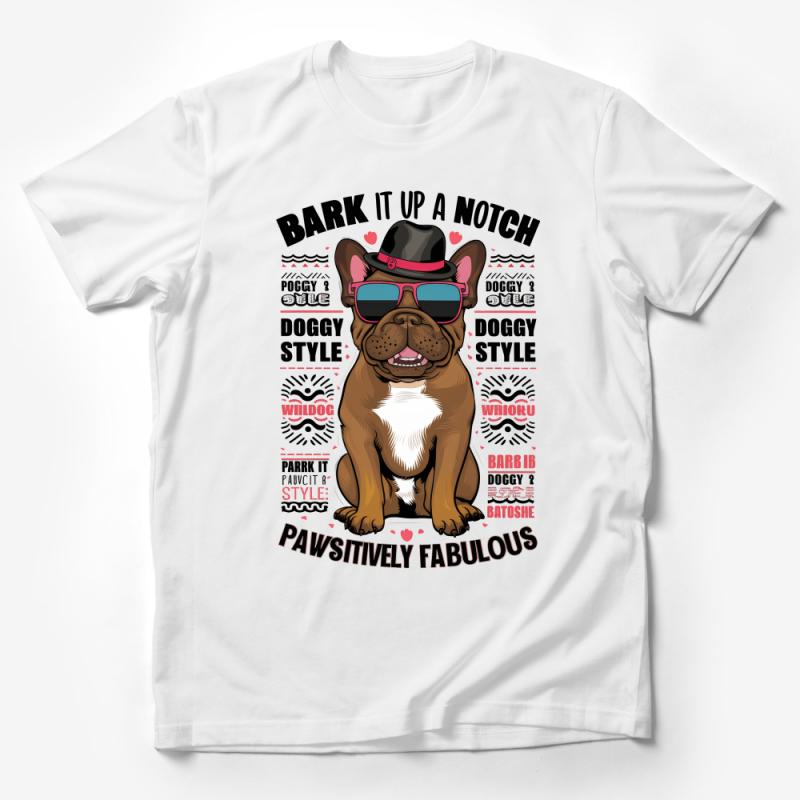 Funny Dog Shirt, Bark It Up A Notch Graphic Tee, Dog Lover Gift, Pet Humor Urban Style T-Shirt, Cool Pup Apparel Male T-Shirt