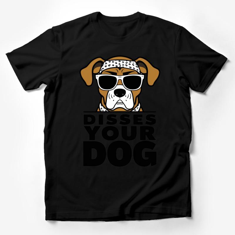 Cool Dog with Sunglasses T-Shirt, Funny Hipster Dog Tee, Urban Pup Graphic Shirt, Pet Lover Gift, Unisex Fashion Top, Bold Statement Tee Male T-Shirt