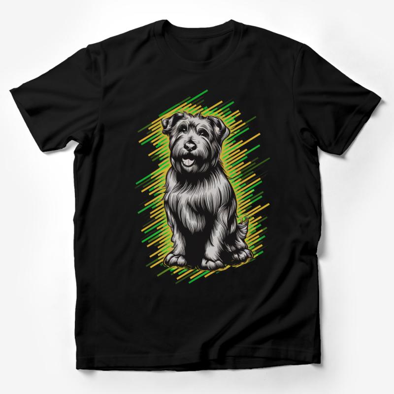 Cute Dog Graphic Tee, Artistic Puppy Illustration T-Shirt, Unisex Animal Lover Tee, Casual Canine Fashion Top Male T-Shirt