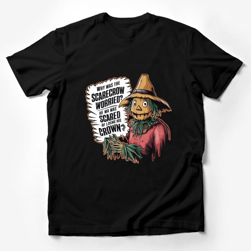 Scarecrow T-Shirt, Funny Fall Tee, Halloween Shirt, Autumn Harvest Top, Farmer Scarecrow Graphic Tee, Casual Cotton Shirt, Gift Idea Male T-Shirt