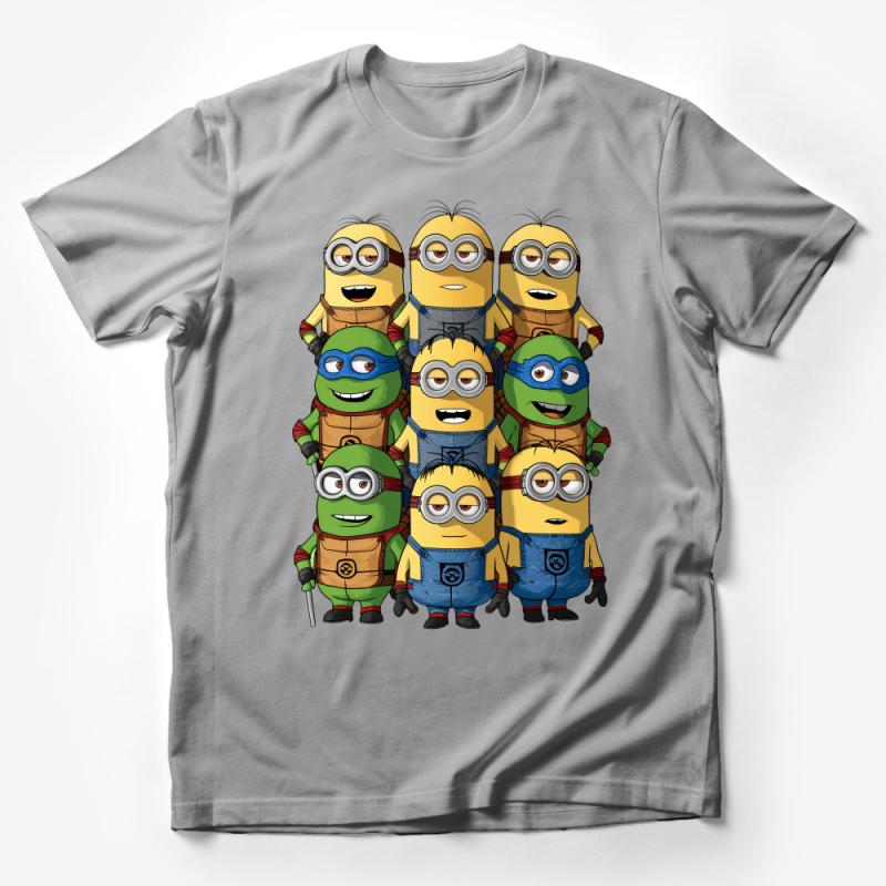 Animated Minion Characters T-Shirt, Funny Family Matching Tees, Cute Cartoon Casual Apparel, Gift for Kids and Adults, Unisex Male T-Shirt