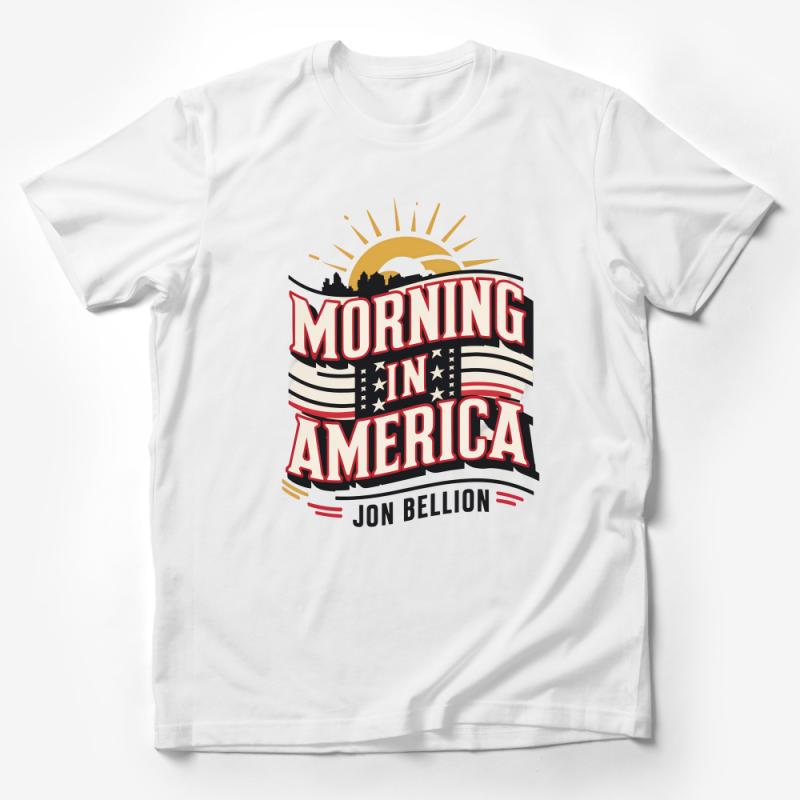 Morning in America Jon Bellion Lyrics Inspired T-Shirt, Urban Music Tee, Patriotic American Flag Shirt, Graphic Tee for Music Lovers Male T-Shirt