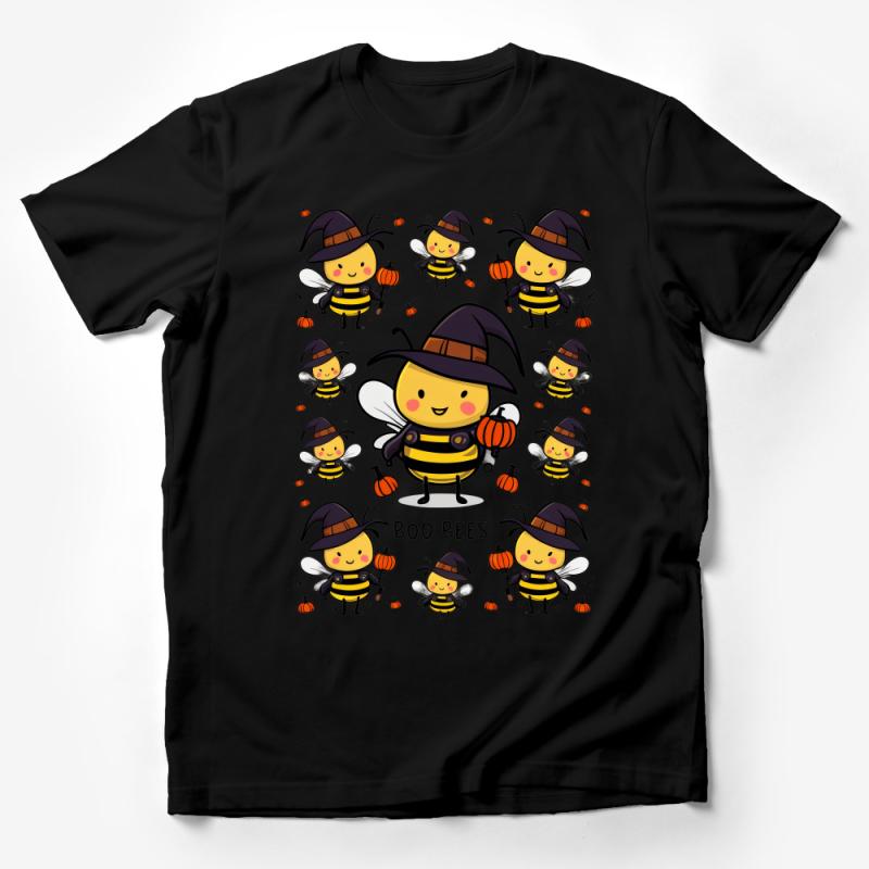 Cute Boo Bees T-Shirt, Halloween Bee Pun Graphic Tee, Funny Witchy Insect Shirt, Unisex Adult Clothing, Fall Festival Apparel Male T-Shirt