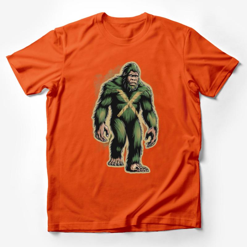 Vintage Bigfoot Graphic Tee, Retro Sasquatch T-Shirt, Cryptozoology Funny Shirt, Unisex Urban Legend Tee, Gift for Believers Male T-Shirt