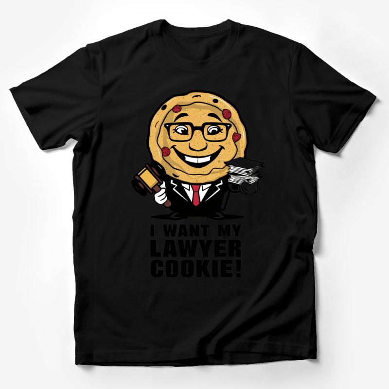 Funny Lawyer Cookie T-Shirt, I Want My Lawyer Cookie Graphic Tee, Unisex Law Humor Apparel Male T-Shirt