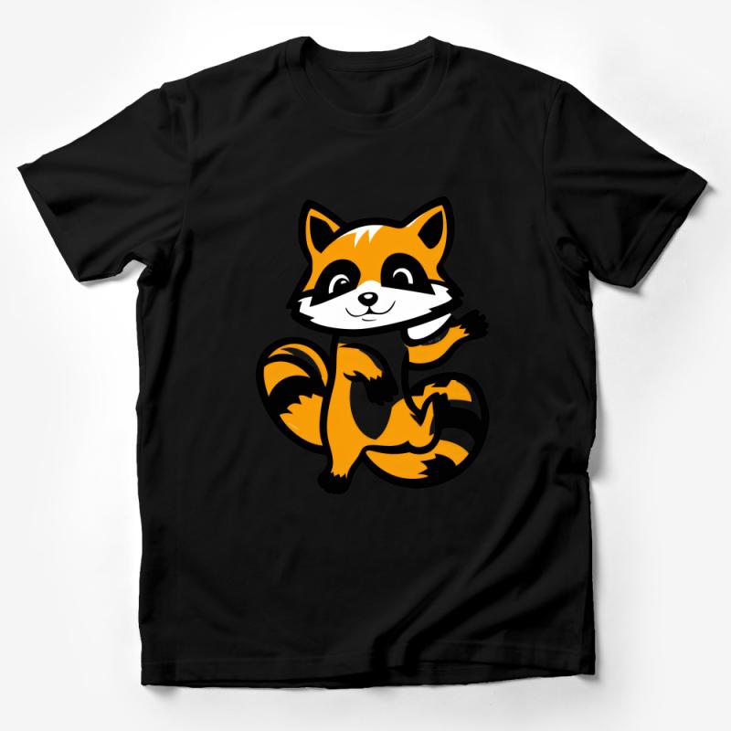 Cute Cartoon Raccoon T-Shirt, Unisex Animal Graphic Tee, Kids and Adults Casual Wear, Soft Cotton Comfort, Unique Gift Idea Male T-Shirt