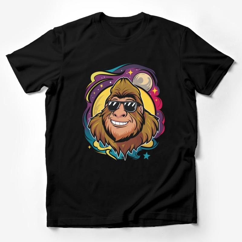 Cool Space Monkey T-Shirt, Galaxy Ape Graphic Tee, Unisex Funky Animal Shirt, Casual Streetwear, Unique Illustration Top, Gift for Him or Her Male T-Shirt