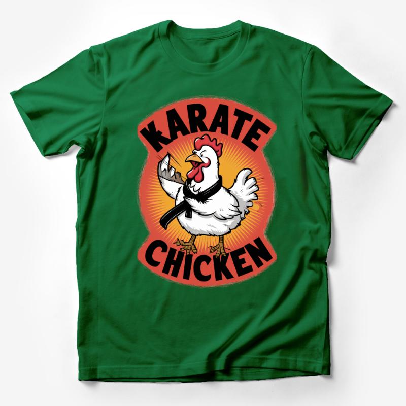 Funny Karate Chicken T-Shirt, Martial Arts Humor Tee, Unisex Graphic Shirt for Karate Enthusiasts, Gift Idea Male T-Shirt